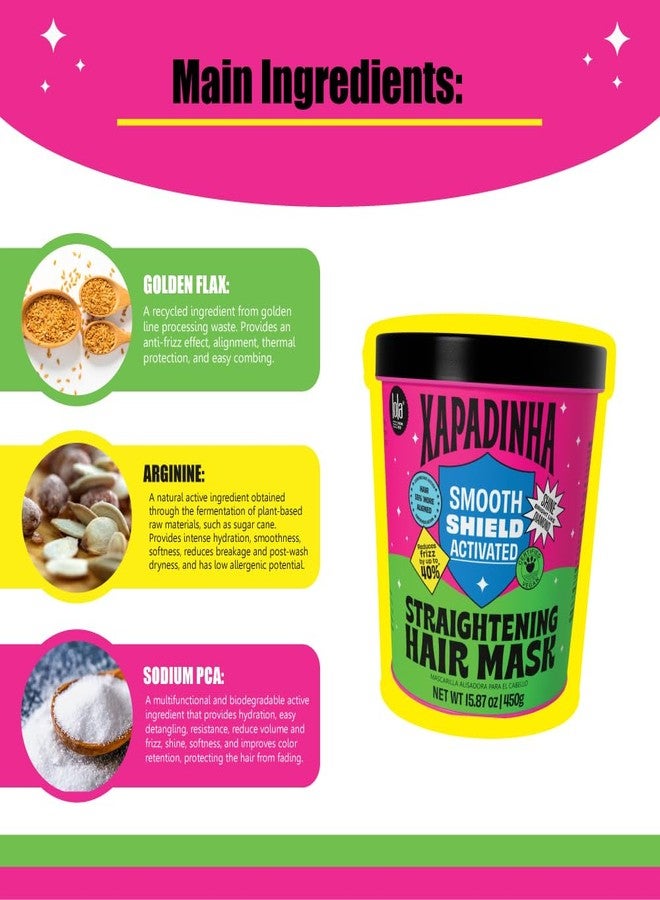 Lola From Rio - Xapadinha - Disciplining Hair Mask For Straight or Straightnened Hair, 55% Alignement, 40% Reduction in Frizz, Intense Shine 15.87 Fl Oz - Image 5